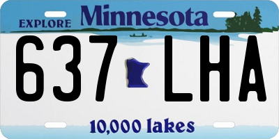 MN license plate 637LHA