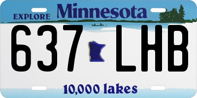MN license plate 637LHB