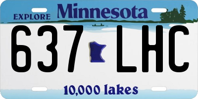 MN license plate 637LHC
