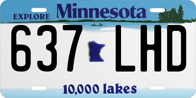 MN license plate 637LHD