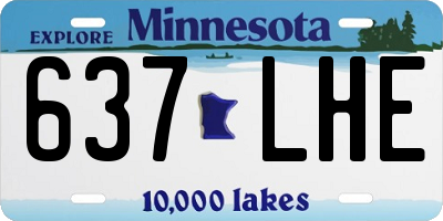 MN license plate 637LHE