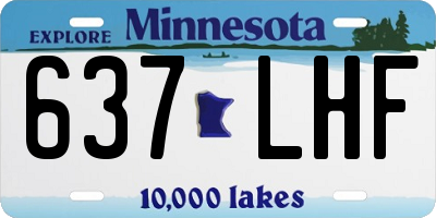 MN license plate 637LHF