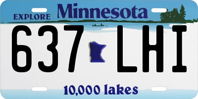 MN license plate 637LHI