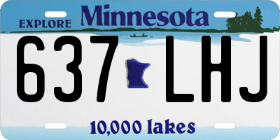 MN license plate 637LHJ