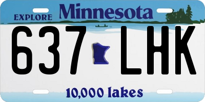 MN license plate 637LHK