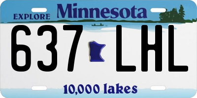 MN license plate 637LHL
