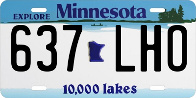 MN license plate 637LHO