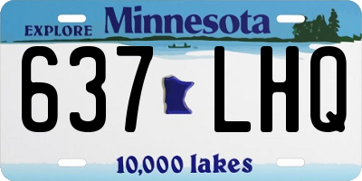 MN license plate 637LHQ