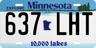 MN license plate 637LHT