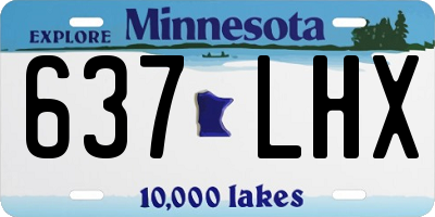 MN license plate 637LHX