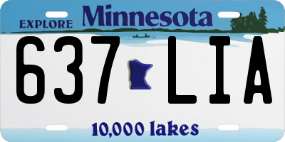 MN license plate 637LIA