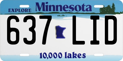MN license plate 637LID