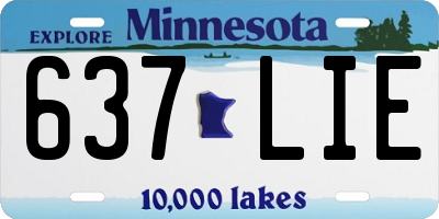 MN license plate 637LIE