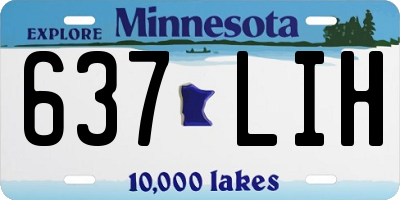 MN license plate 637LIH