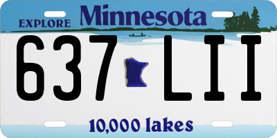 MN license plate 637LII