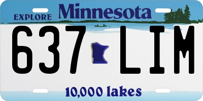 MN license plate 637LIM