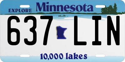 MN license plate 637LIN
