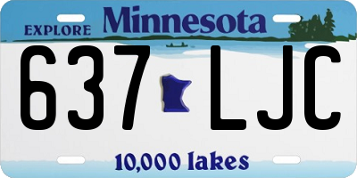 MN license plate 637LJC