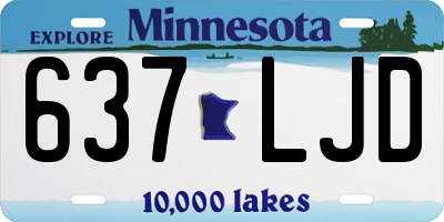 MN license plate 637LJD