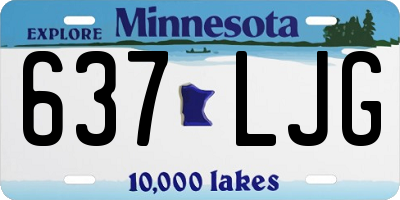 MN license plate 637LJG