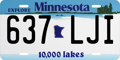MN license plate 637LJI