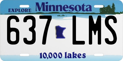MN license plate 637LMS