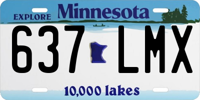 MN license plate 637LMX