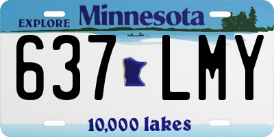 MN license plate 637LMY