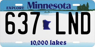 MN license plate 637LND