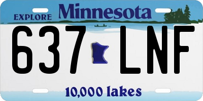 MN license plate 637LNF