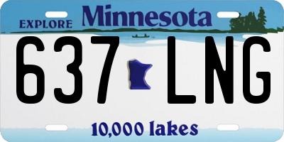 MN license plate 637LNG