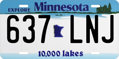 MN license plate 637LNJ