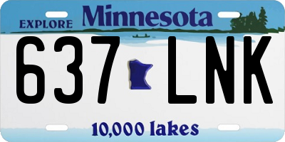 MN license plate 637LNK