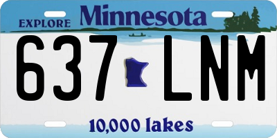 MN license plate 637LNM