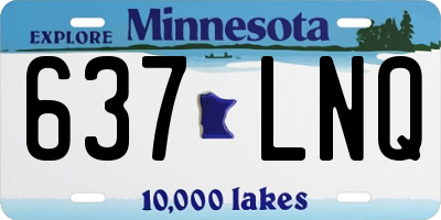 MN license plate 637LNQ