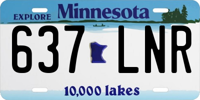 MN license plate 637LNR