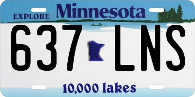 MN license plate 637LNS