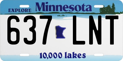 MN license plate 637LNT