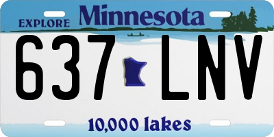 MN license plate 637LNV
