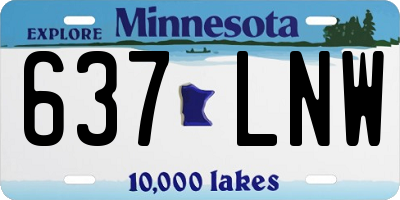 MN license plate 637LNW