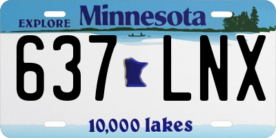 MN license plate 637LNX