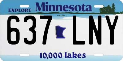 MN license plate 637LNY