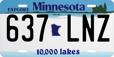 MN license plate 637LNZ