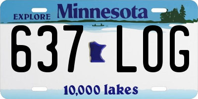 MN license plate 637LOG