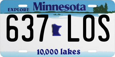 MN license plate 637LOS