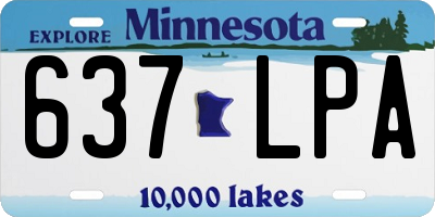 MN license plate 637LPA