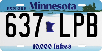 MN license plate 637LPB