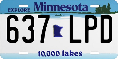 MN license plate 637LPD