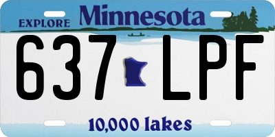 MN license plate 637LPF