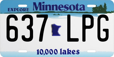 MN license plate 637LPG